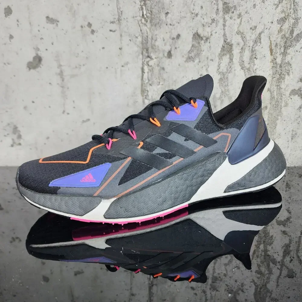 MSRP $130 Adidas X9000L4 Men’s Running Shoes Black Purple Orange Size 10.5
